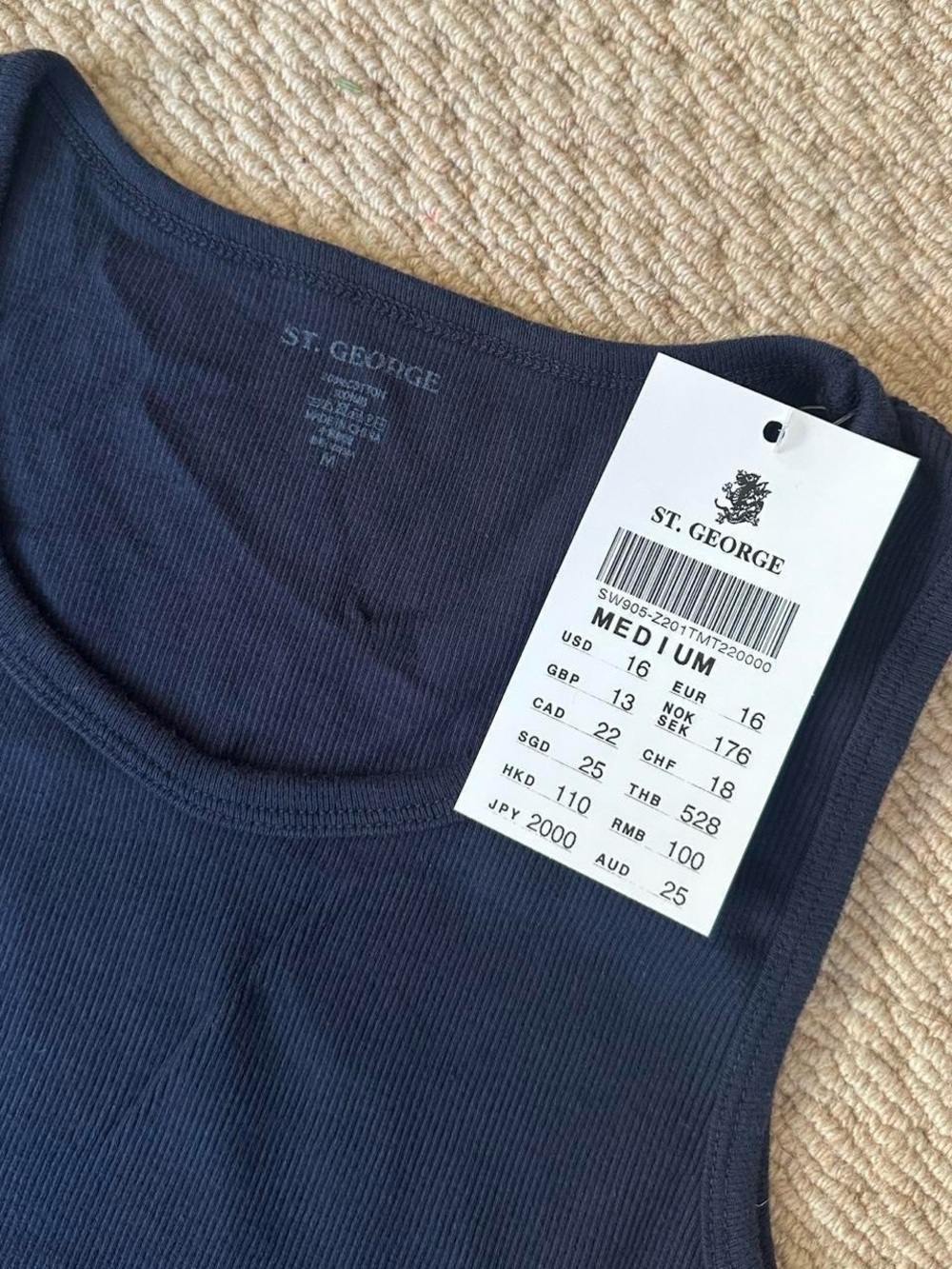 NWT Navy Brandy Melville Tank